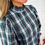 Shelley White + Navy Plaid Bow Back Mini Dress J Marie Collections