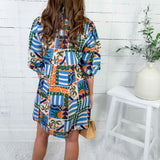 Sienna Carolina Blue Mini Dress Briton Court