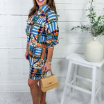 Sienna Carolina Blue Mini Dress Briton Court