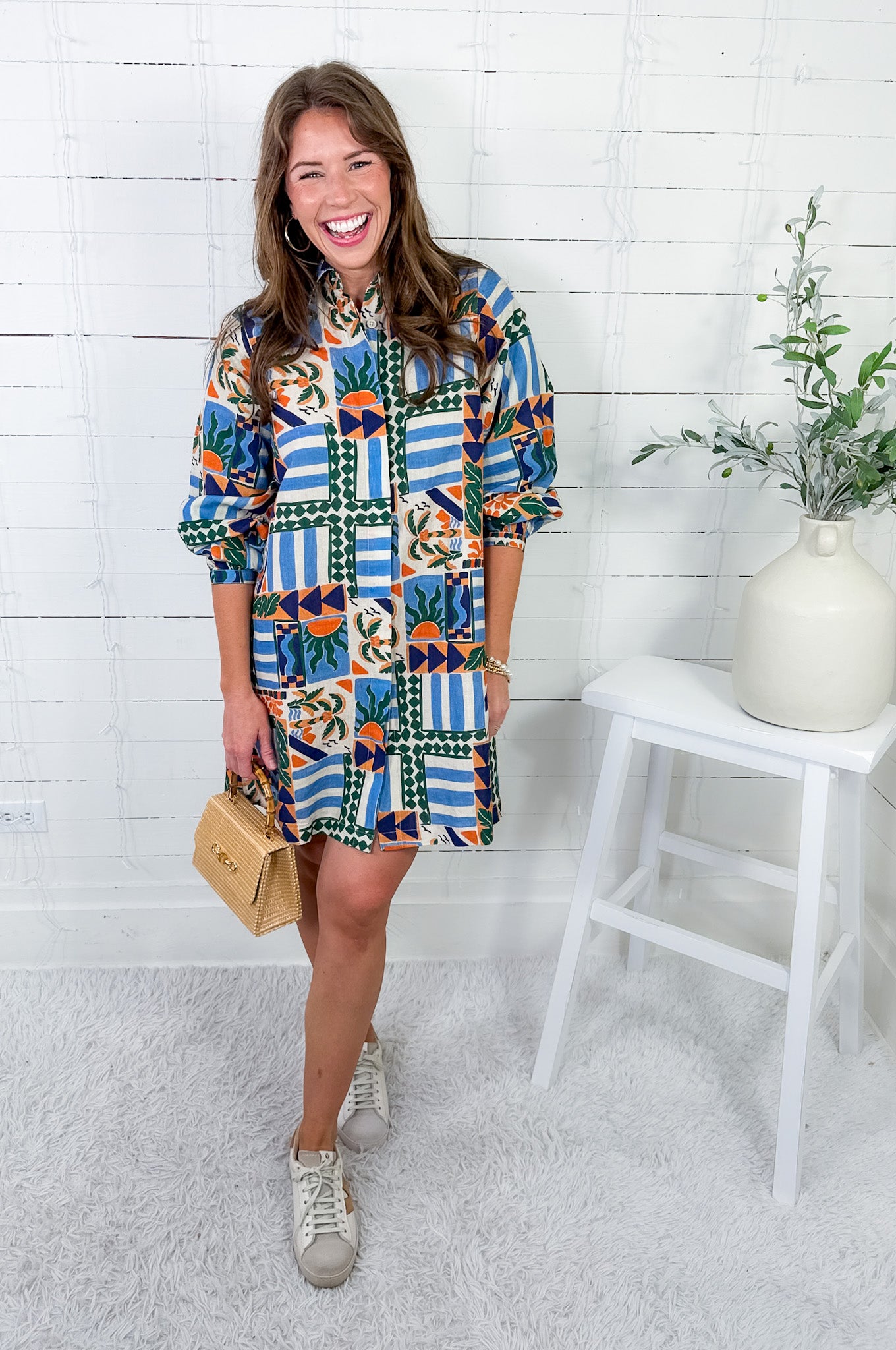 Sienna Carolina Blue Mini Dress Briton Court