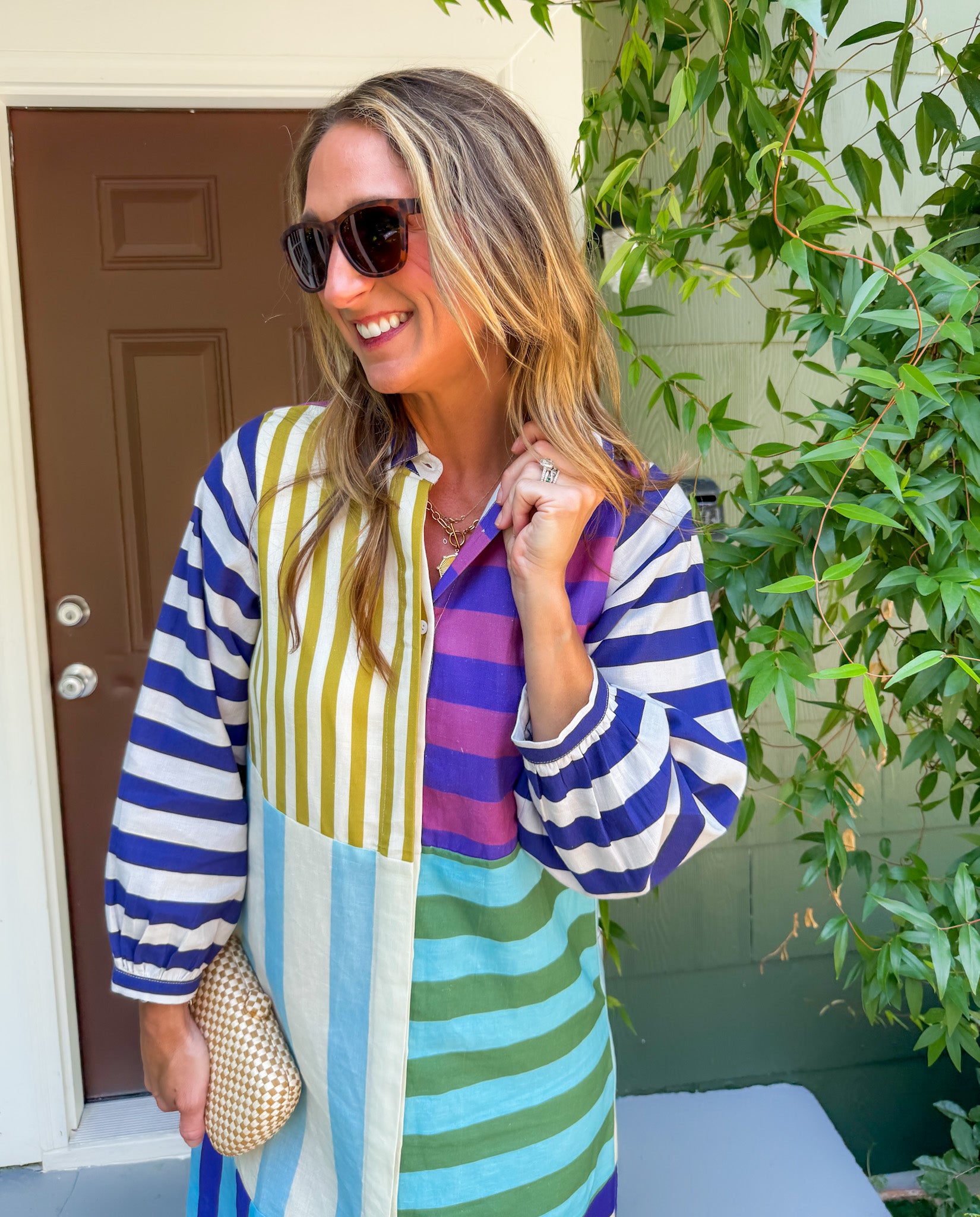 Sienna Salute to Stripes Midi Dress Briton Court