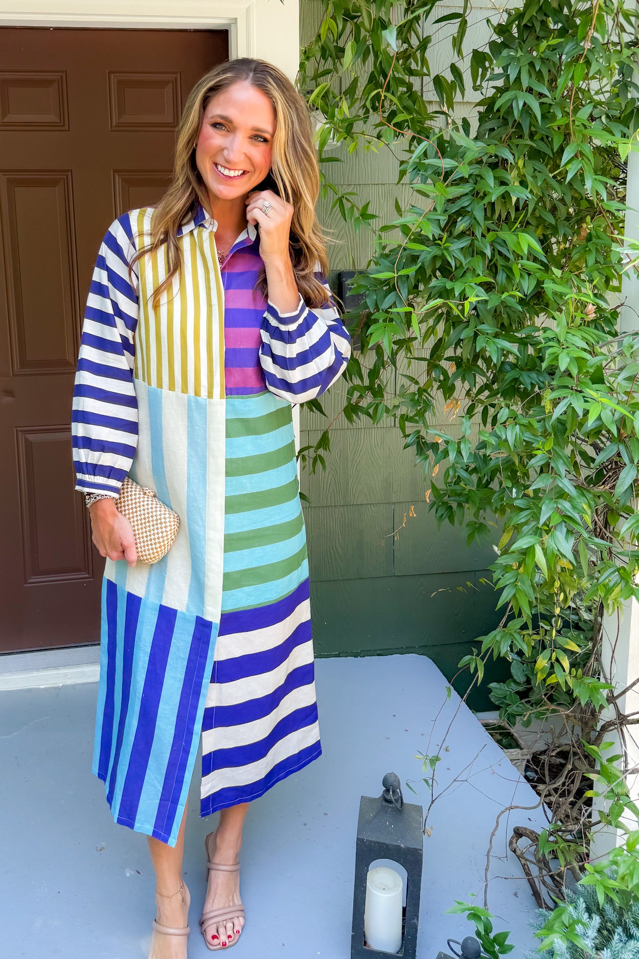 Sienna Salute to Stripes Midi Dress Briton Court