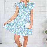Sierra Summerfair Blue Floral Mini Dress Mary Square