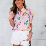 Silas Toucan + Fruit Button Top Karlie