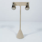 Silver Steel Raindrop Earrings