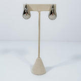 Silver Steel Raindrop Earrings