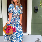 Simmons Cobalt Mix Maxi Dress