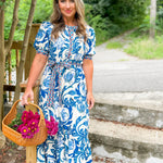 Simmons Cobalt Mix Maxi Dress