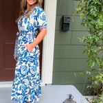 Simmons Cobalt Mix Maxi Dress