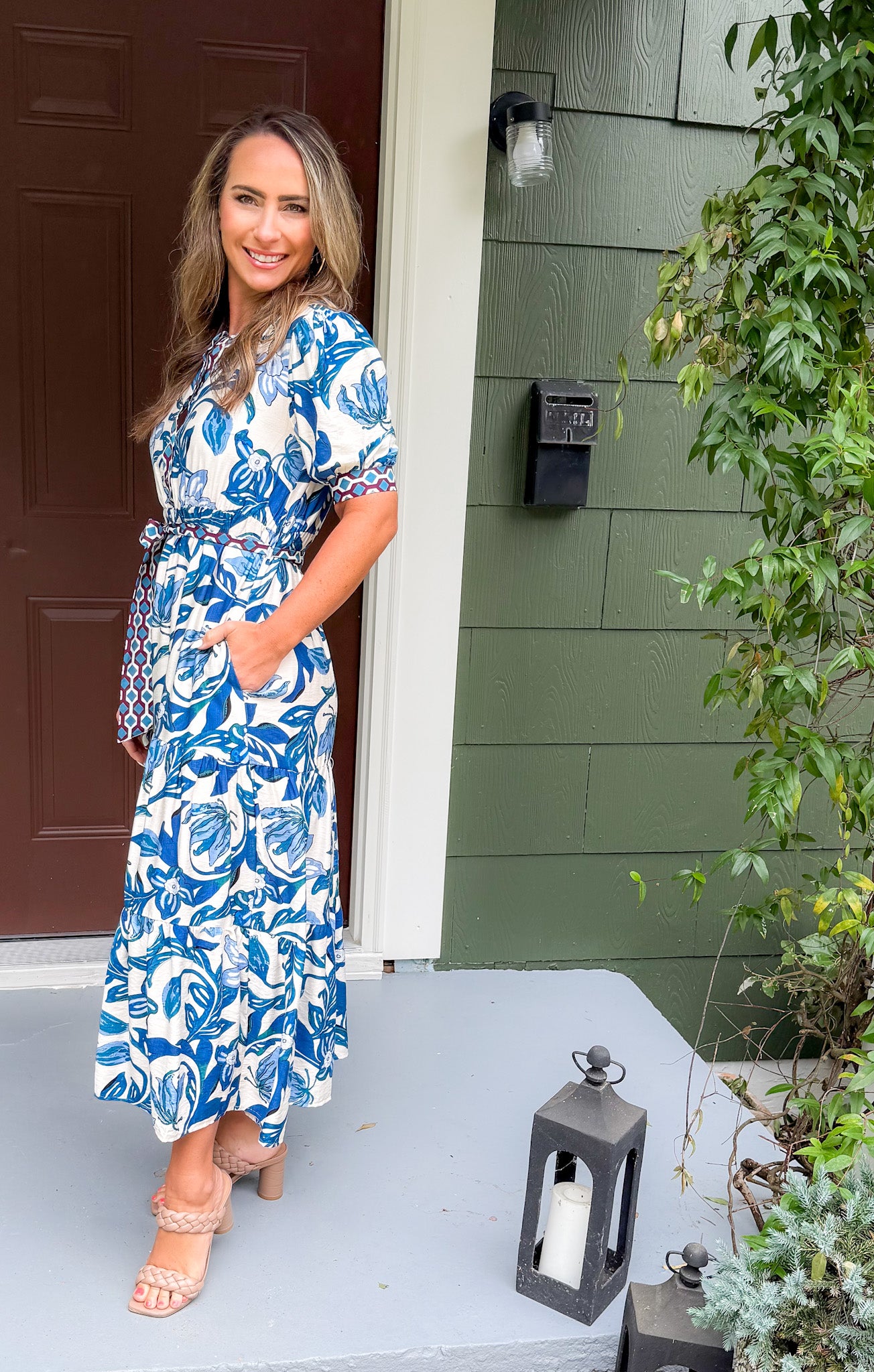 Simmons Cobalt Mix Maxi Dress