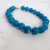 Simpson Blue Ball Beaded Necklace
