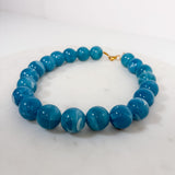 Simpson Blue Ball Beaded Necklace