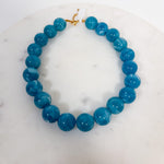 Simpson Blue Ball Beaded Necklace