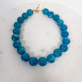 Simpson Blue Ball Beaded Necklace