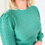 Simpson Scalloped Edge Sea Green Sweater 