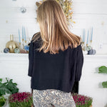 Sims Black Ribbed Turtleneck Sweater
