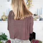 Sims Chocolate Ribbed Turtleneck Sweater