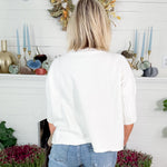 Sims Ivory Ribbed Turtleneck Sweater