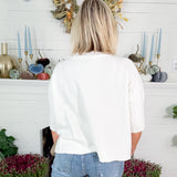 Sims Ivory Ribbed Turtleneck Sweater