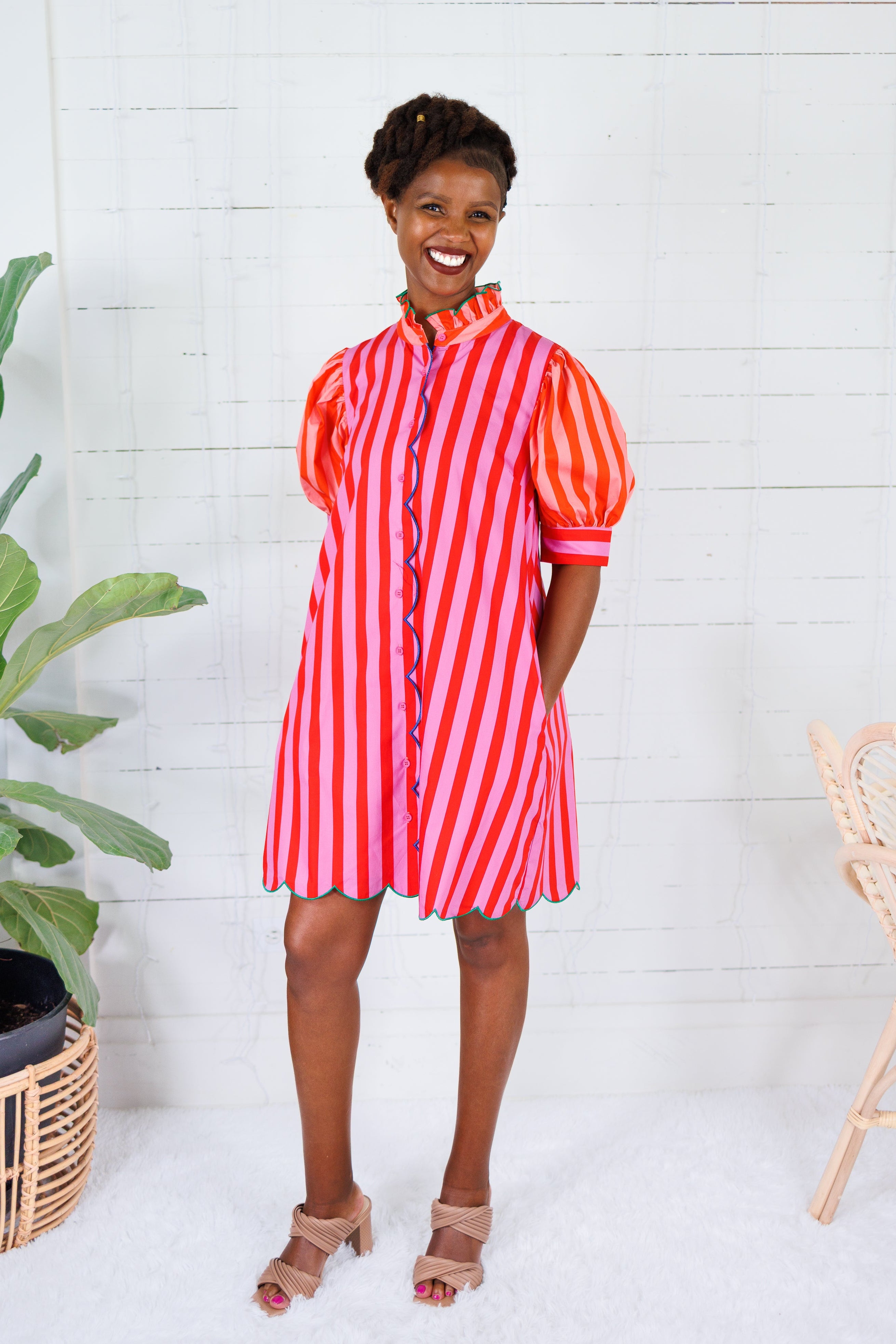 Sinclair Hot Stripes Color Block Mini Dress Karlie 