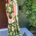 Sinclair Olive Floral Maxi Dress Pinch