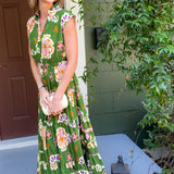 Sinclair Olive Floral Maxi Dress Pinch