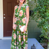 Sinclair Olive Floral Maxi Dress Pinch