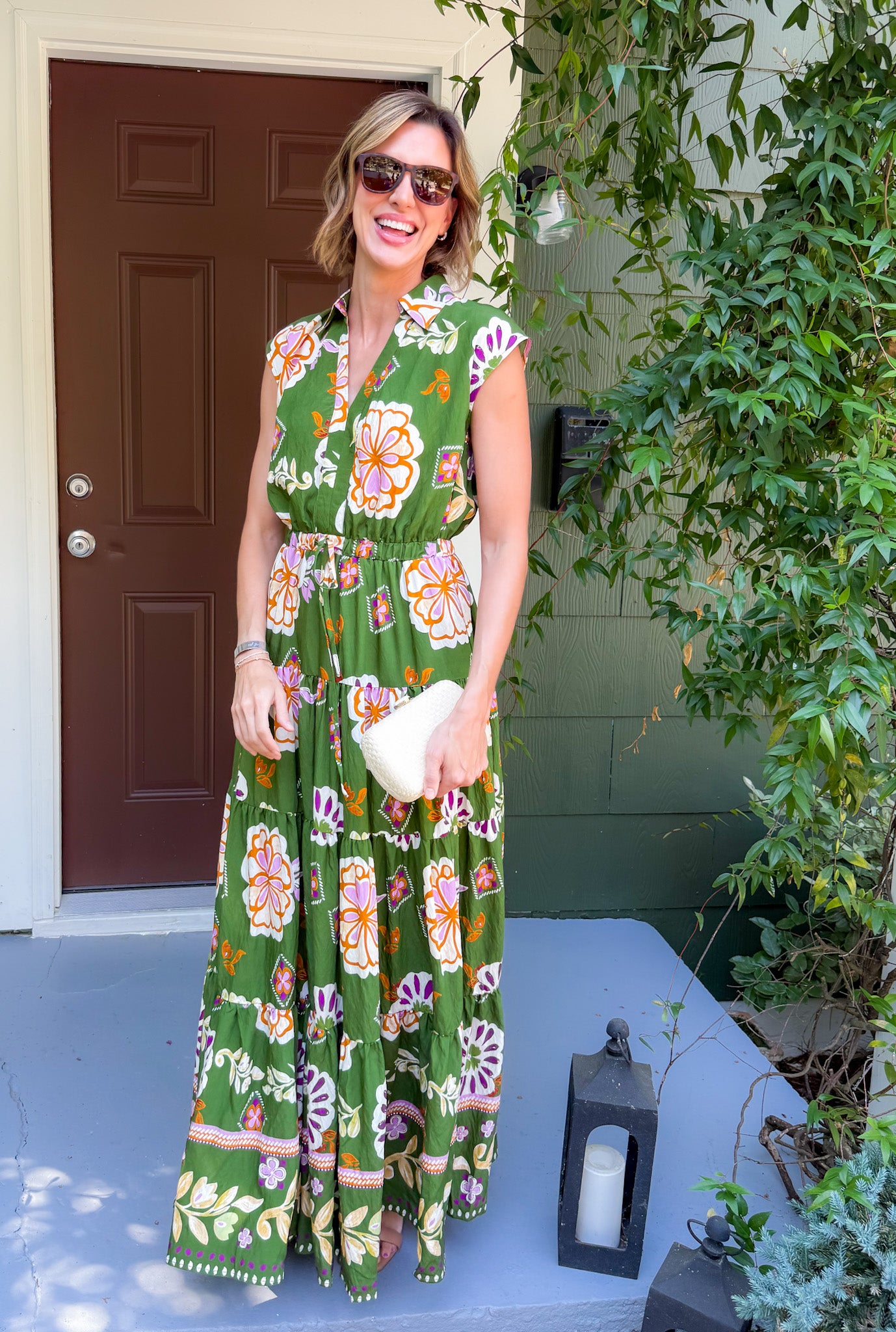Sinclair Olive Floral Maxi Dress Pinch
