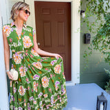 Sinclair Olive Floral Maxi Dress Pinch