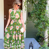 Sinclair Olive Floral Maxi Dress Pinch