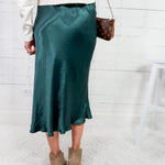 Skylar Teal Bias Silky Maxi Skirt Lucy Paris