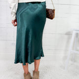 Skylar Teal Bias Silky Maxi Skirt Lucy Paris