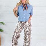Skylar Relaxed Cropped Denim Shirt The Korner