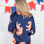 Sloan Auburn Tigress Navy Top Adrienne