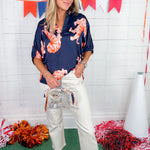 Sloan Auburn Tigress Navy Top Adrienne