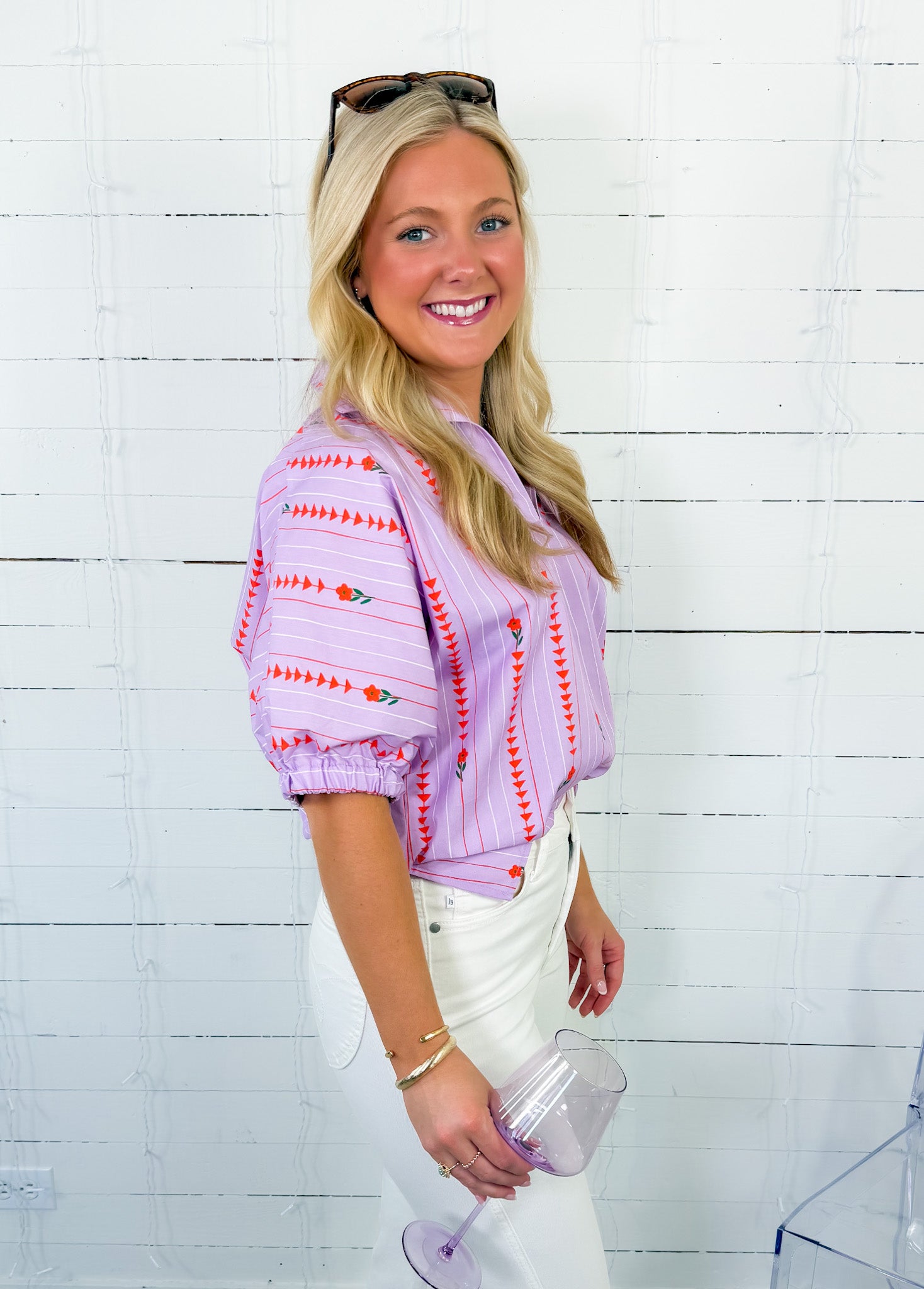 Sloan Lilac Fleur Path Top Adrienne