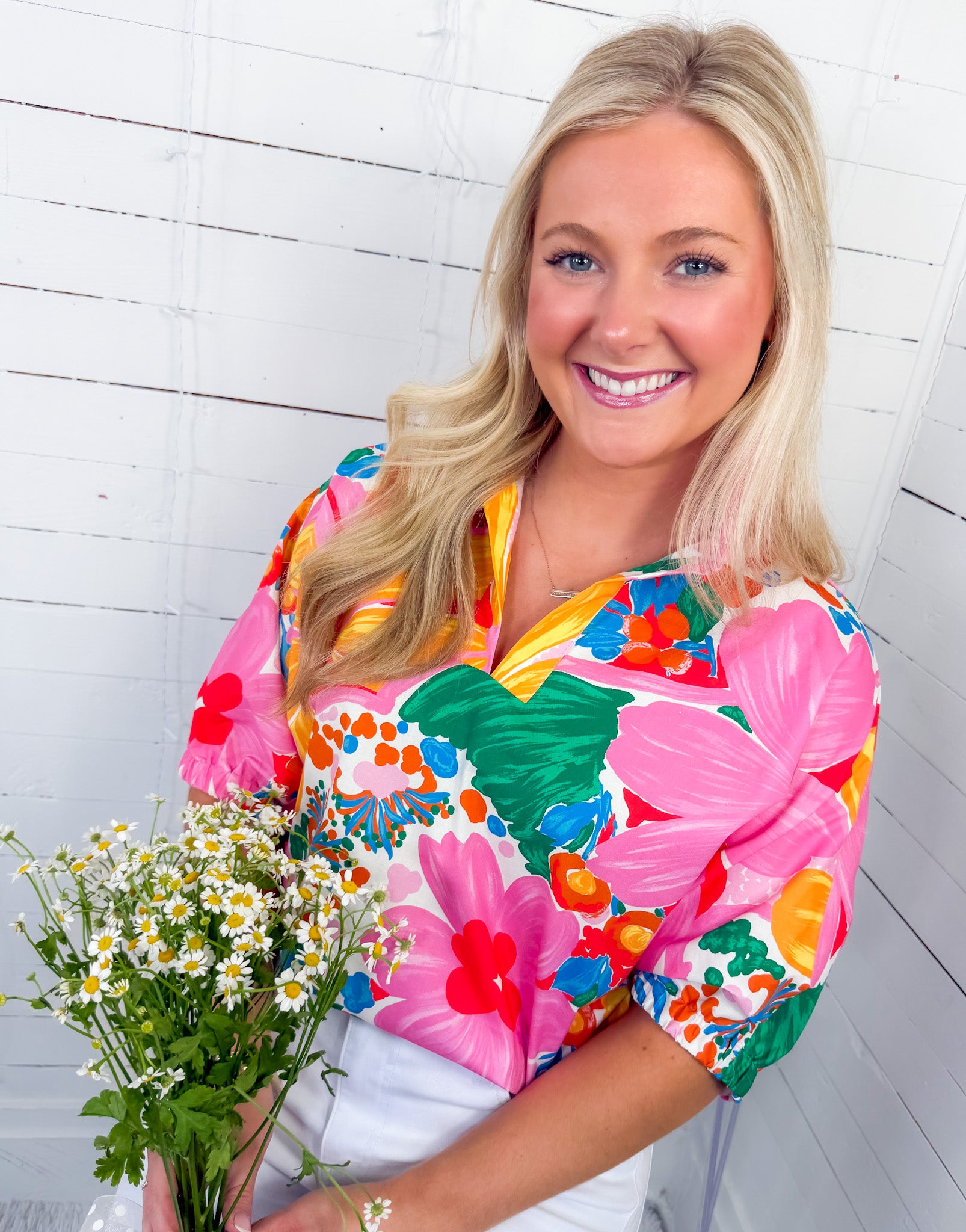 Sloan Multi Gardenscape Top Adrienne