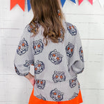 Sloan Navy Tiger Gaze Top Adrienne