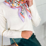 Soft White Crewneck Boxy Sweater BOBI