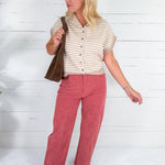 Spencer Salmon Pink Corduroy Pants Compania Fantastica