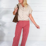 Spencer Salmon Pink Corduroy Pants Compania Fantastica