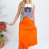 Spirit Orange Panel Maxi Skirt TCEC