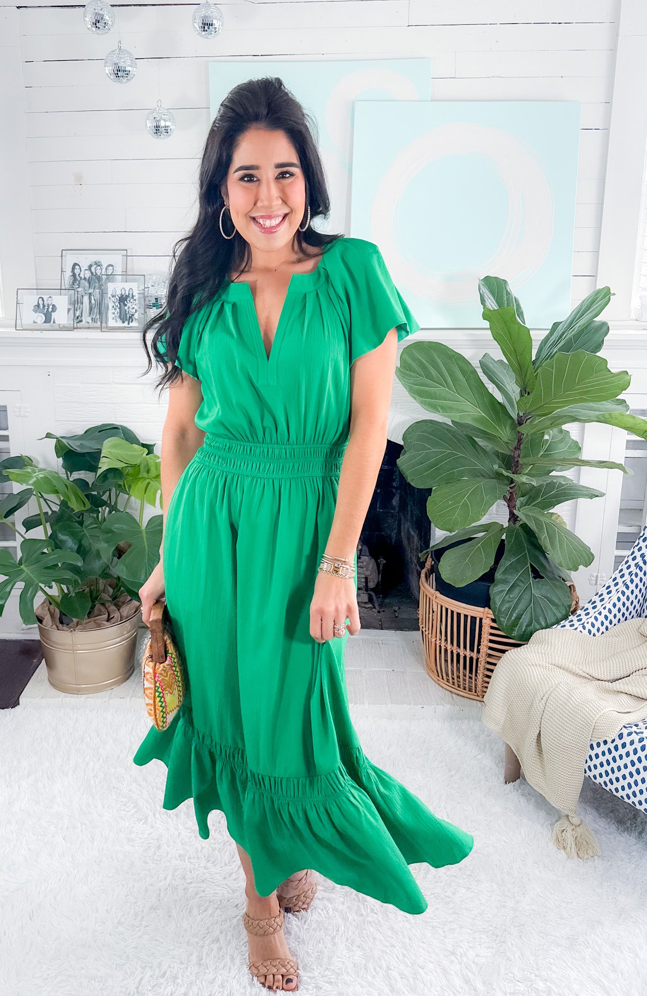 Sprout Kelly Green Midi Dress