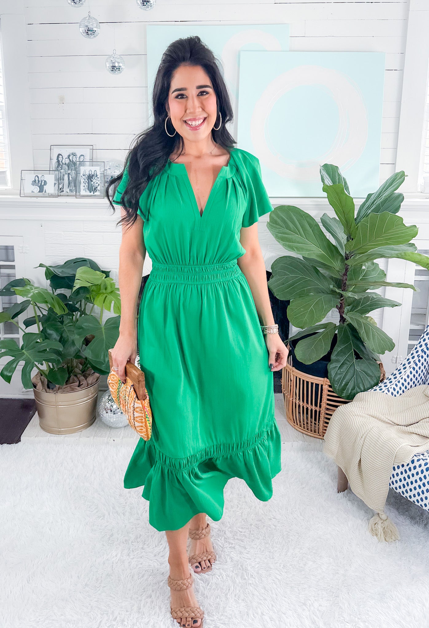 Sprout Kelly Green Midi Dress