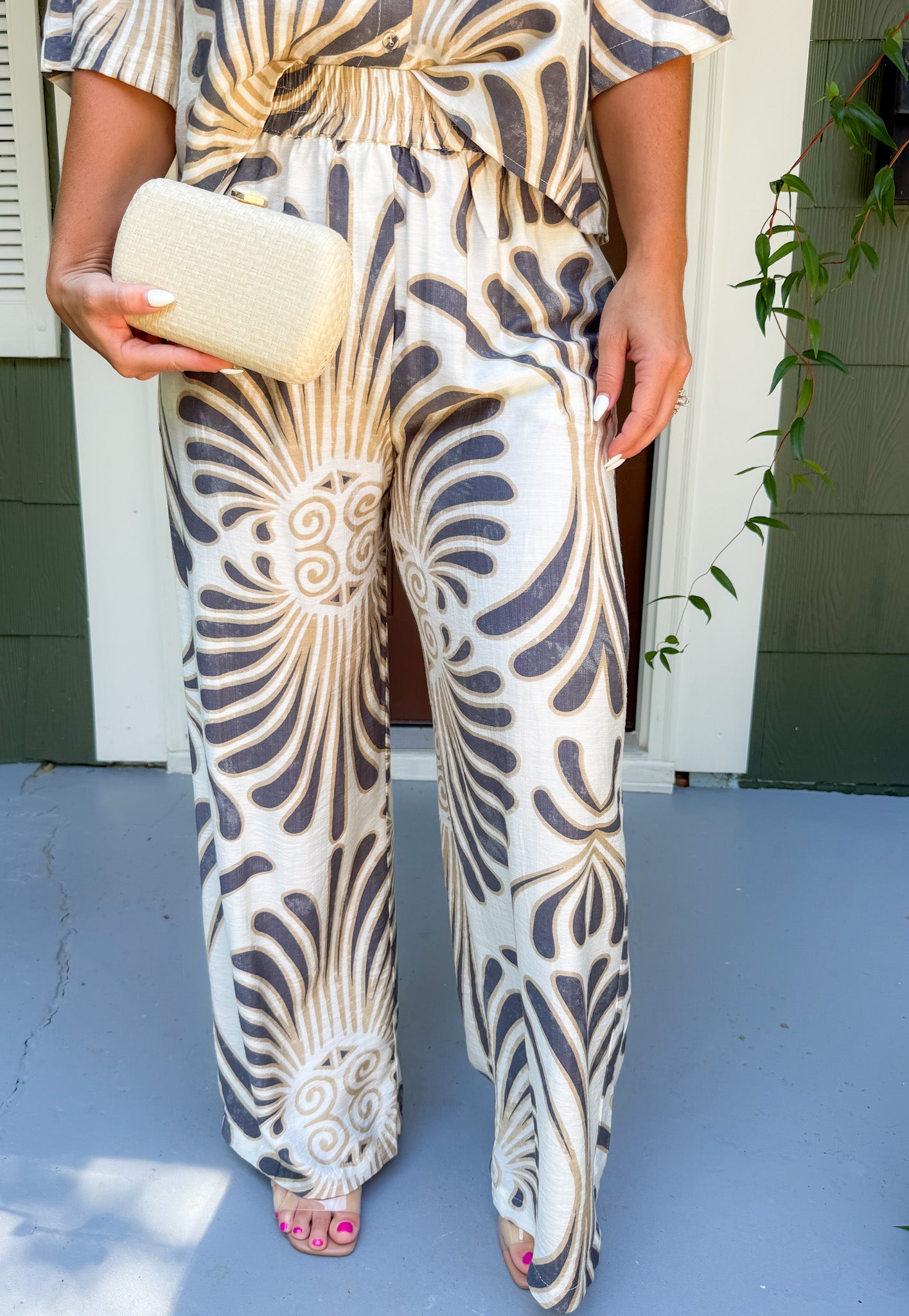 Spurgeon Bold Grey + Brown Elastic Pants