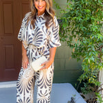 Spurlock Bold Grey + Brown Top