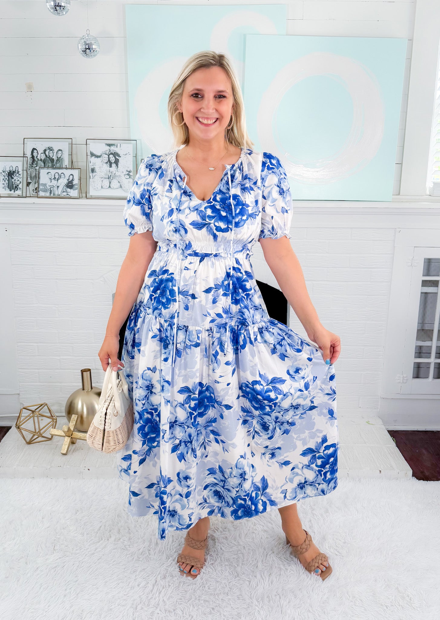 Stanley Sapphire Garden Maxi Dress Meet Me in Santorini