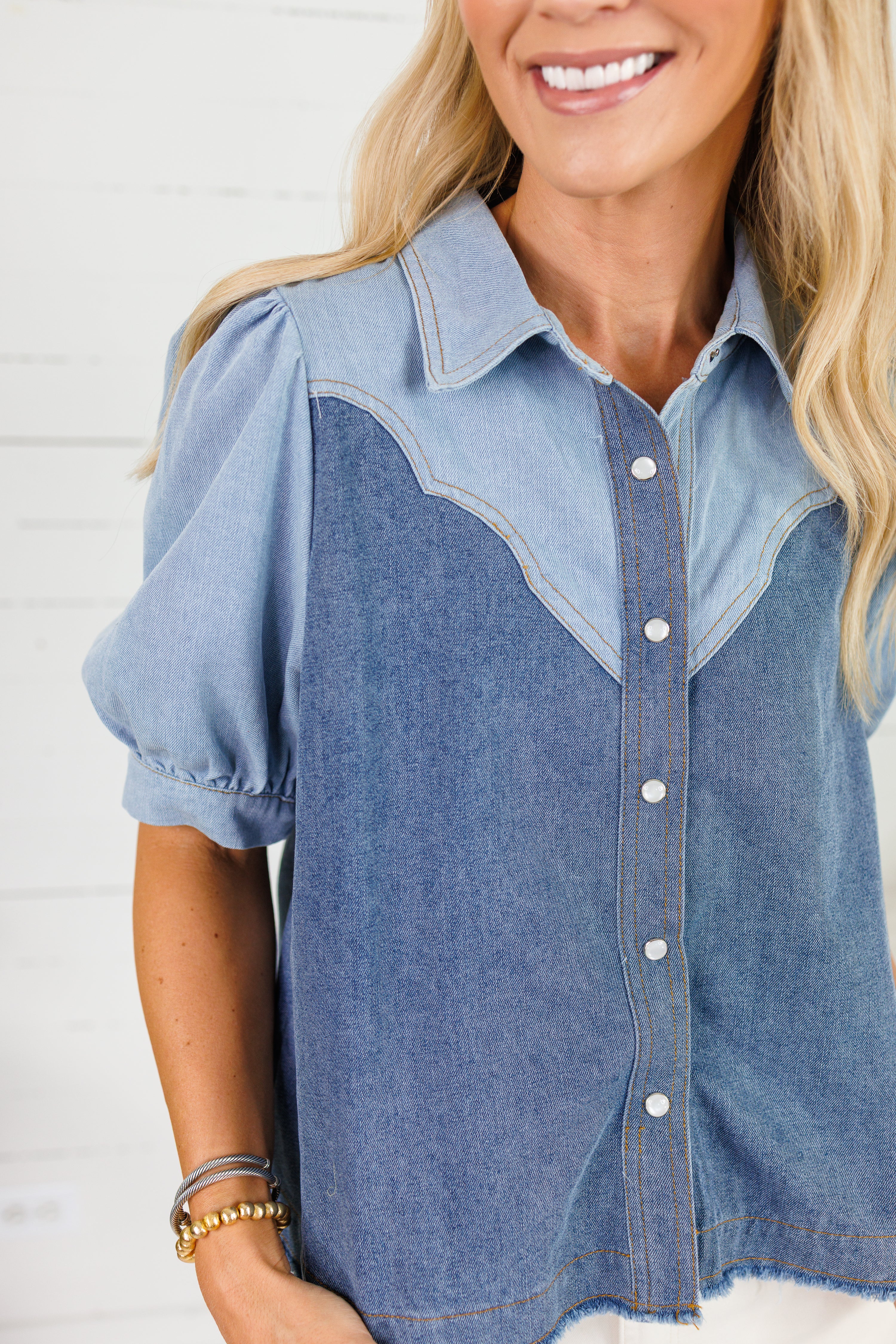 Stapleton Denim Western Top
