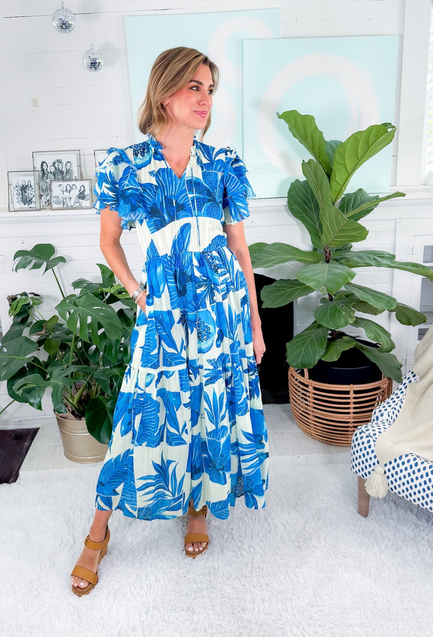 Stella Azure Tropics Maxi Dress Maude Vivante
