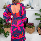 Stendhal Geo Flowers Midi Dress FRNCH 